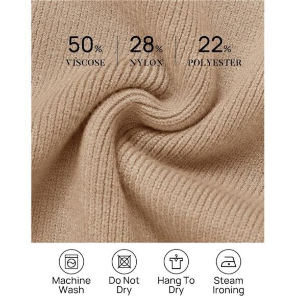 Women's 2025 Fall Casual Long Sleeve Cardigan Khaki - Picture 5 of 6
